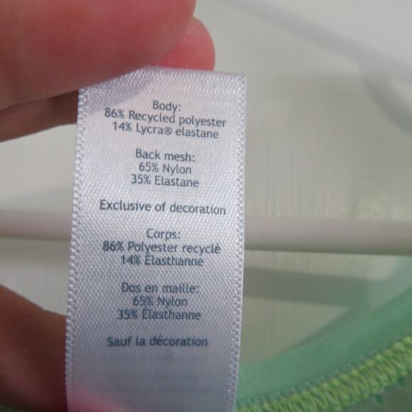 Ivivva Kids Sz 10 Light Green Tank Mesh Back Sleeveless Laser Cut Athletic Wear - Picture 6 of 6